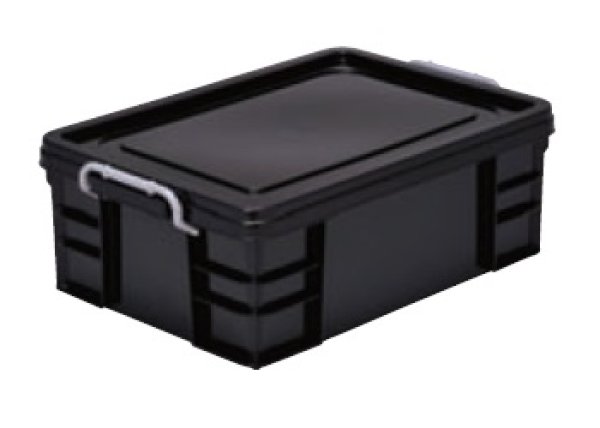 画像1: セーフティBOX6型 ブラック (440×648×235mm) 和泉化成 1ケース6個入り ※個人宅配送不可 (1)