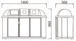 画像3: 分別用ゴミ箱 ジャンボボトム 3台ユニットタイプ LLP300 カイスイマレン ※個人宅配送不可 (3)