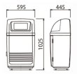 画像2: 分別用ゴミ箱 ジャンボボトム 機密文書用 (カギ標準装備) 60L SLK100B カイスイマレン ※個人宅配送不可 (2)