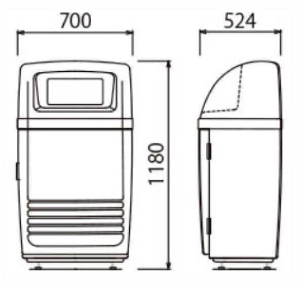 有名ブランド カイスイマレン ゴミ箱 ダストボックス ジャンボボトム SLP100 空かん 空びん用 品番