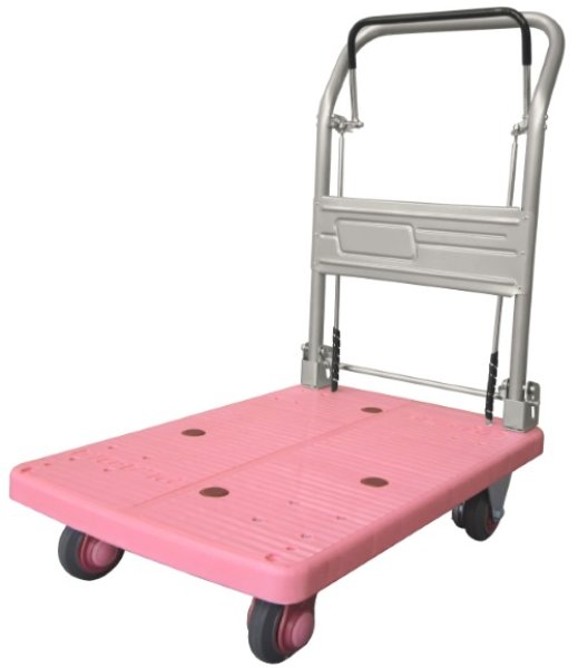 画像2: ハンドル折りたたみ式台車 静音シリーズ PLA150-DX-DB (ドラムブレーキ付き) カナツー (2)