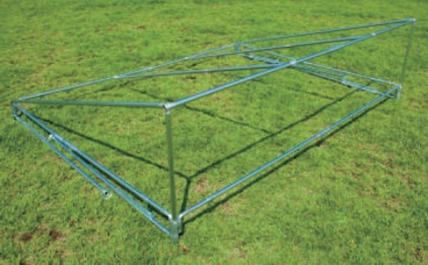 画像2: ブルドックテント 片流れ 3号 (パイプ・天幕セット) 岸工業 ※個人宅配送不可・別途送料 (2)