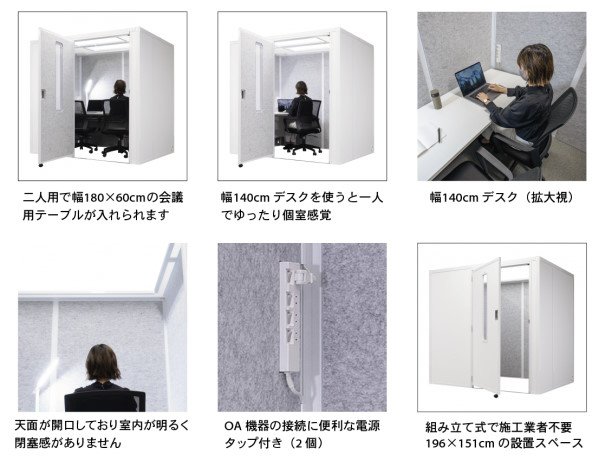 画像3: リミュートシリーズ 吸音ブースワイド フルオープン 岐阜プラスチック工業 テクセル (3)