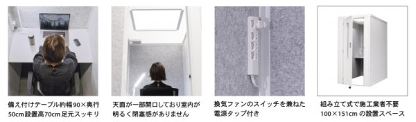 画像3: リミュートシリーズ 吸音ブースフロントイン セミオープン 岐阜プラスチック工業 テクセル (3)