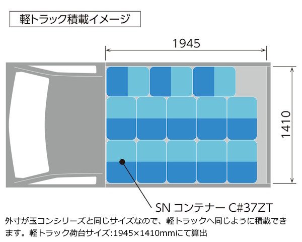 画像2: SNコンテナー(2色コンテナー) Cタイプ C#37ZT 三甲株式会社(サンコー) ※個人宅追加送料・出荷単位(6個)未満別途送料 (2)