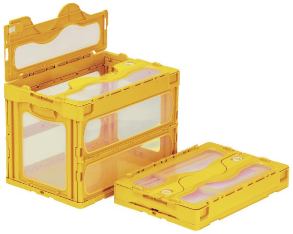 画像6: 透明窓付き折りたたみコンテナ マドコン C-60B (蓋付き) 三甲株式会社(サンコー) ※個人宅追加送料・出荷単位(5個)未満別途送料 (6)