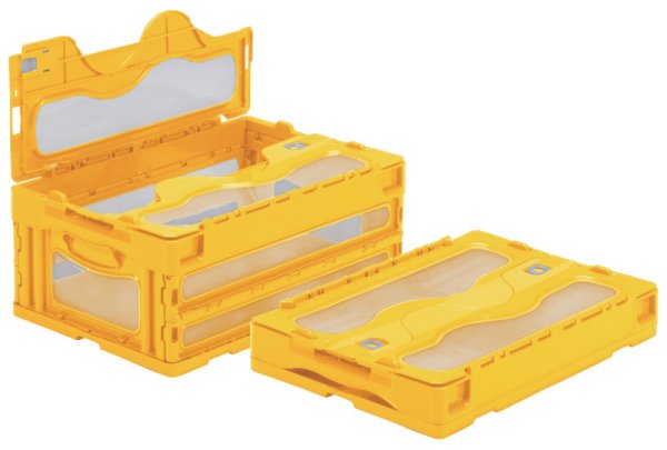 画像6: 透明窓付き折りたたみコンテナ マドコン C-30B (蓋付き) 三甲株式会社(サンコー) ※個人宅追加送料・出荷単位(5個)未満別途送料 (6)