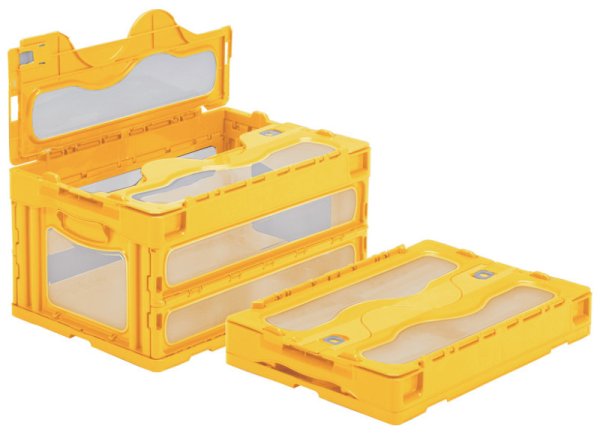 画像6: 透明窓付き折りたたみコンテナ マドコン C-40B (蓋付き) 三甲株式会社(サンコー) ※個人宅追加送料・出荷単位(5個)未満別途送料 (6)