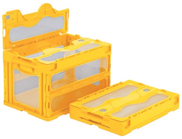 画像6: 透明窓付き折りたたみコンテナ マドコン C-50B (蓋付き) 三甲株式会社(サンコー) ※個人宅追加送料・出荷単位(5個)未満別途送料 (6)