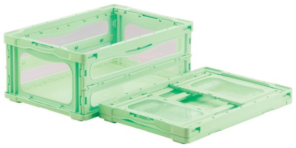 画像3: 透明窓付き折りたたみコンテナ マドコンライト O-30B (蓋なし) 三甲株式会社(サンコー) ※個人宅追加送料・出荷単位(5個)未満別途送料 (3)