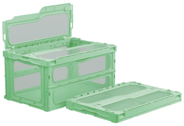 画像3: 透明窓付き折りたたみコンテナ マドコンライト C-75B (蓋なし) 三甲株式会社(サンコー) ※個人宅追加送料・出荷単位(5個)未満別途送料 (3)