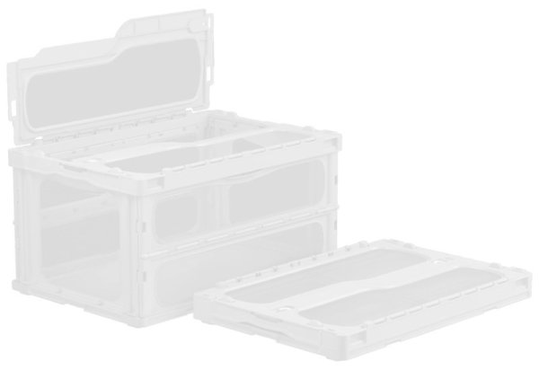 画像4: 透明窓付き折りたたみコンテナ マドコンライト C-75B (蓋なし) 三甲株式会社(サンコー) ※個人宅追加送料・出荷単位(5個)未満別途送料 (4)