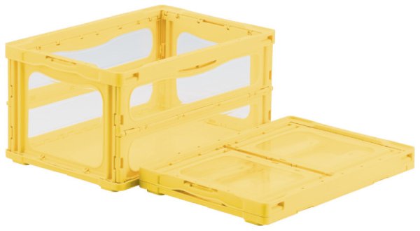 画像5: 透明窓付き折りたたみコンテナ マドコンライト O-40B (蓋なし) 三甲株式会社(サンコー) ※個人宅追加送料・出荷単位(5個)未満別途送料 (5)