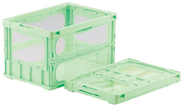 画像3: 透明窓付き折りたたみコンテナ マドコンライト O-50B (蓋なし) 三甲株式会社(サンコー) ※個人宅追加送料・出荷単位(5個)未満別途送料 (3)