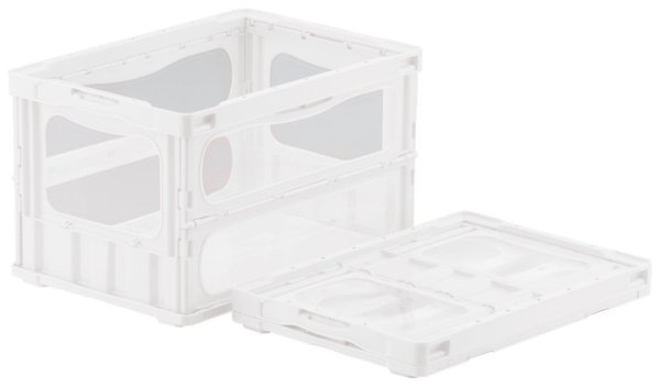 画像4: 透明窓付き折りたたみコンテナ マドコンライト O-50B (蓋なし) 三甲株式会社(サンコー) ※個人宅追加送料・出荷単位(5個)未満別途送料 (4)