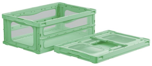 画像3: 透明窓付き折りたたみコンテナ マドコンライト O-55B (蓋なし) 三甲株式会社(サンコー) ※個人宅追加送料・出荷単位(5個)未満別途送料 (3)