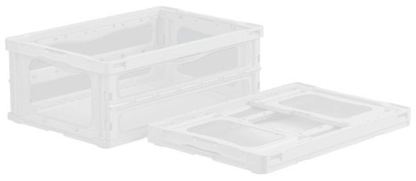 画像4: 透明窓付き折りたたみコンテナ マドコンライト O-55B (蓋なし) 三甲株式会社(サンコー) ※個人宅追加送料・出荷単位(5個)未満別途送料 (4)