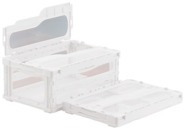 画像4: 透明窓付き折りたたみコンテナ マドコンライト C-30B (蓋なし) 三甲株式会社(サンコー) ※個人宅追加送料・出荷単位(5個)未満別途送料 (4)