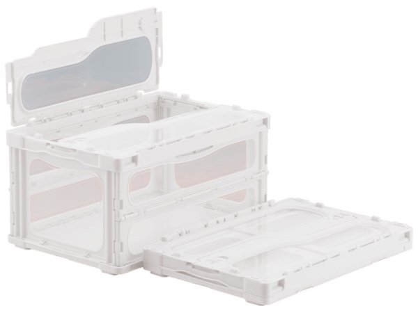 画像4: 透明窓付き折りたたみコンテナ マドコンライト C-40B (蓋なし) 三甲株式会社(サンコー) ※個人宅追加送料・出荷単位(5個)未満別途送料 (4)