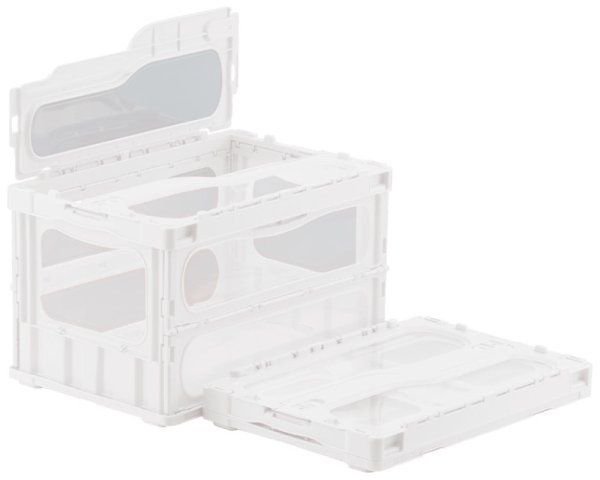 画像4: 透明窓付き折りたたみコンテナ マドコンライト C-50B (蓋なし) 三甲株式会社(サンコー) ※個人宅追加送料・出荷単位(5個)未満別途送料 (4)