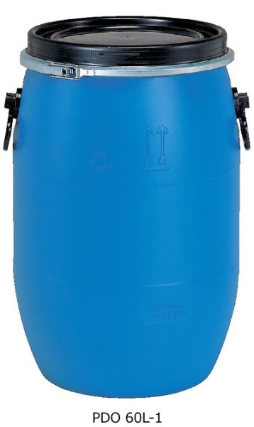 画像1: 液体輸送用 プラスチックドラム オープンタイプ PDO 60L-1 三甲株式会社(サンコー) ※個人宅配送不可 (1)