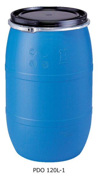 画像1: 液体輸送用 プラスチックドラム オープンタイプ PDO 120L-1 三甲株式会社(サンコー) ※個人宅配送不可 (1)