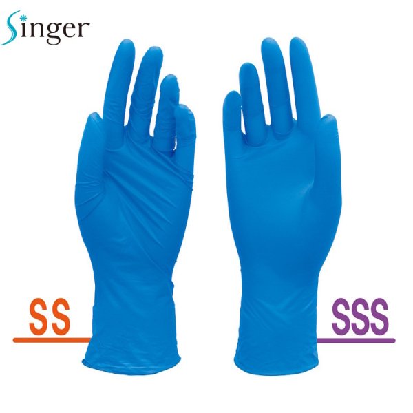 画像4: シンガー ニトリルコンフォートグローブ (ブルー・粉なし) 宇都宮製作 1ケース3,000枚 (100枚×30箱)入り ※個人宅配送不可・別途送料 (4)