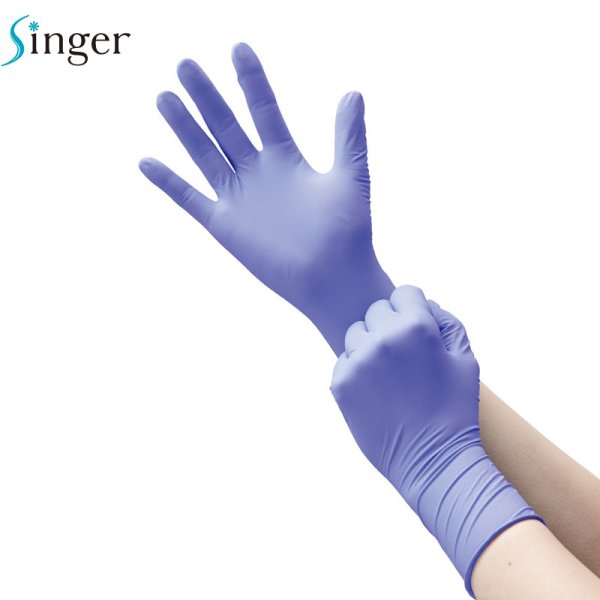 画像3: シンガー ニトリルライトPF (バイオレット・粉なし) 宇都宮製作 1ケース2,000枚 (100枚×20箱)入り ※個人宅配送不可・別途送料 (3)