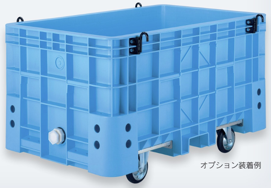 今だけスーパーセール限定 リス 大型樹脂ボックス 100135 スーパーBOX500L 青 500L B 4580877 法人 事業所限定 直送元 